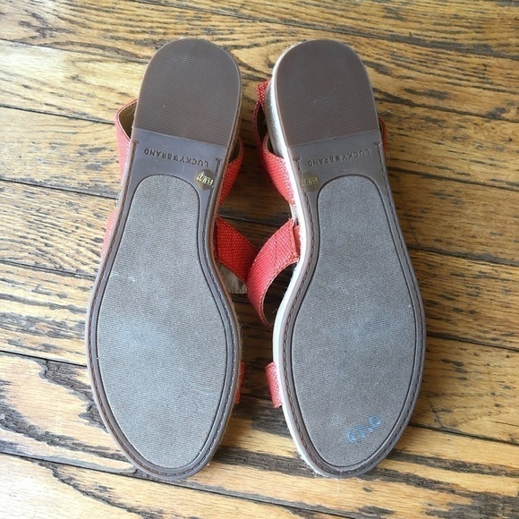 NWOB Lucky Brand Wensdei Cork Wedge Sandals - Picture 7 of 8